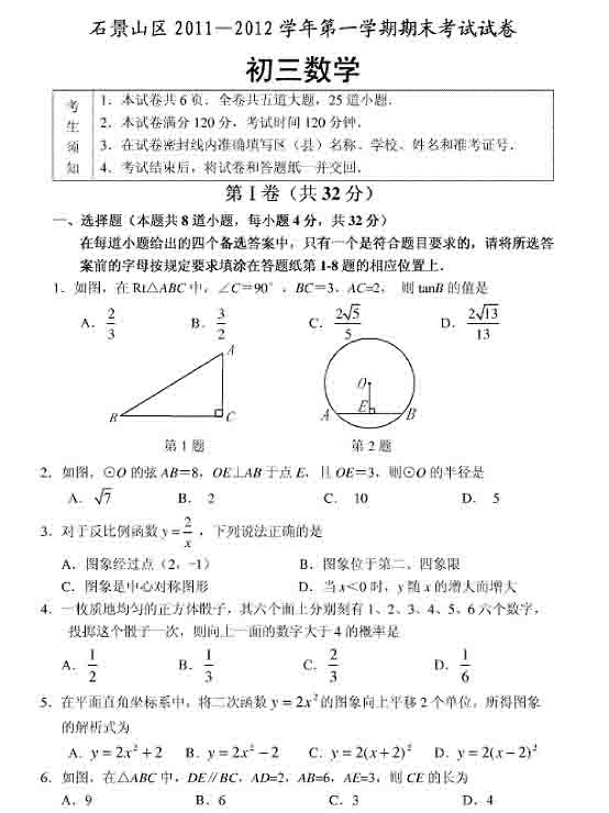 2012�걱��ʯ��ɽ������(sh��)�W�σ���ĩ��ԇԇ�}