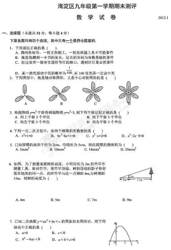 2012�걱���к���^(q��)�����όW�ڔ�(sh��)�W��ĩԇ��